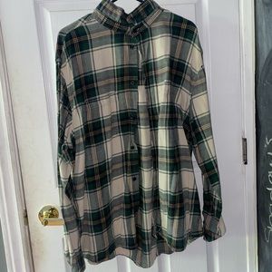 H&M Green, Yellow and White Flannel